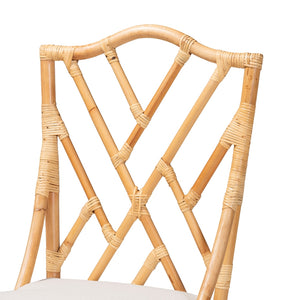 Baxton Studio Sonia Modern And Contemporary Natural Finished Rattan Dining Chair