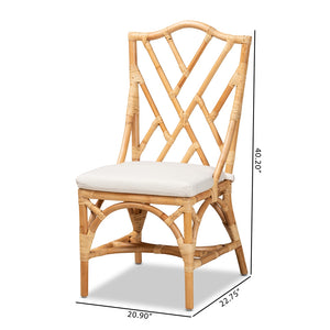 Baxton Studio Sonia Modern And Contemporary Natural Finished Rattan Dining Chair