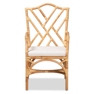 Baxton Studio Delta Modern And Contemporary Natural Finished Rattan Dining Chair