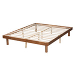 Load image into Gallery viewer, Baxton Studio Winston Mid-Century Modern Walnut Brown Finished Wood Full Size Platform Bed Frame
