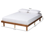 Load image into Gallery viewer, Baxton Studio Winston Mid-Century Modern Walnut Brown Finished Wood Full Size Platform Bed Frame
