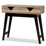 Load image into Gallery viewer, Baxton Studio Wales Modern And Contemporary Light Brown Finished Wood 2-Drawer Console Table
