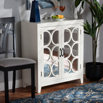 Load image into Gallery viewer, Baxton Studio Garcelle Modern And Contemporary White Finished Wood And Mirrored Glass 2-Door Sideboard
