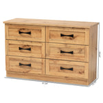 Load image into Gallery viewer, Baxton Studio Colburn Modern And Contemporary 6-Drawer Oak Brown Finished Wood Storage Dresser
