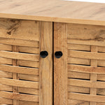 Load image into Gallery viewer, Baxton Studio Winda Modern And Contemporary Oak Brown Finished Wood 2-Door Shoe Cabinet
