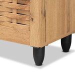 Load image into Gallery viewer, Baxton Studio Winda Modern And Contemporary Oak Brown Finished Wood 4-Door Shoe Storage Cabinet
