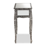 Load image into Gallery viewer, Baxton Studio Wycliff Industrial Glam And Luxe Silver Finished Metal And Mirrored Glass 2-Drawer Console Table
