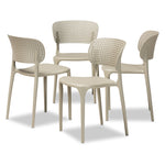 Load image into Gallery viewer, Baxton Studio Rae Modern And Contemporary Beige Finished Polypropylene Plastic 4-Piece Stackable Dining Chair Set
