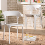 Load image into Gallery viewer, Baxton Studio Gould Modern Transtional White Plastic 4-Piece Dining Chair Set
