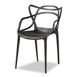 Load image into Gallery viewer, Baxton Studio Landry Modern And Contemporary Black Finished Polypropylene Plastic 4-Piece Stackable Dining Chair Set
