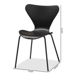 Load image into Gallery viewer, Baxton Studio Jaden Modern And Contemporary Black Plastic And Black Metal 4-Piece Dining Chair Set
