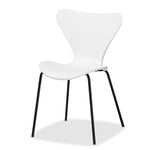 Load image into Gallery viewer, Baxton Studio Jaden Modern And Contemporary White Plastic And Black Metal 4-Piece Dining Chair Set
