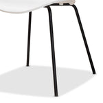 Load image into Gallery viewer, Baxton Studio Jaden Modern And Contemporary White Plastic And Black Metal 4-Piece Dining Chair Set
