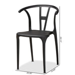 Load image into Gallery viewer, Baxton Studio Warner Modern And Contemporary Black Plastic 4-Piece Dining Chair Set
