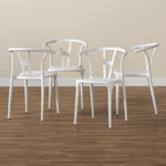 Load image into Gallery viewer, Baxton Studio Warner Modern And Contemporary White Plastic 4-Piece Dining Chair Set
