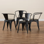 Load image into Gallery viewer, Baxton Studio Ryland Modern Industrial Black Finished Metal 4-Piece Dining Chair Set
