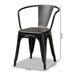 Load image into Gallery viewer, Baxton Studio Ryland Modern Industrial Black Finished Metal 4-Piece Dining Chair Set
