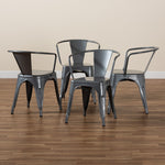 Load image into Gallery viewer, Baxton Studio Ryland Modern Industrial Grey Finished Metal 4-Piece Dining Chair Set
