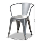 Load image into Gallery viewer, Baxton Studio Ryland Modern Industrial Grey Finished Metal 4-Piece Dining Chair Set
