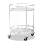 Load image into Gallery viewer, Baxton Studio Dallan Modern Industrial White Metal 2-Tier Kitchen Cart
