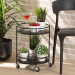 Load image into Gallery viewer, Baxton Studio Dallan Modern Industrial Black Metal 2-Tier Kitchen Cart
