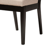 Load image into Gallery viewer, Baxton Studio Eira Modern Sand Fabric And Dark Brown Finished Wood 7-Piece Dining Set
