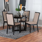 Load image into Gallery viewer, Baxton Studio Ana Modern Beige Fabric And Dark Brown Finished Wood 5-Piece Dining Set
