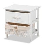 Load image into Gallery viewer, Baxton Studio Madelia Modern And Contemporary White Finished Wood And 1-Drawer Nightstand
