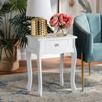 Load image into Gallery viewer, BAXTON STUDIO PETERSON CLASSIC AND TRADITIONAL WHITE FINISHED WOOD 1-DRAWER NIGHTSTAND
