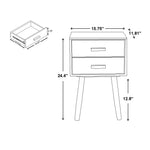 Load image into Gallery viewer, Baxton Studio Giles Modern And Contemporary Oak Brown And Multi-Colored Wood 2-Drawer Nightstand
