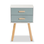 Load image into Gallery viewer, Baxton Studio Giles Modern And Contemporary Oak Brown And Multi-Colored Wood 2-Drawer Nightstand
