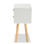 Load image into Gallery viewer, Baxton Studio Giles Modern And Contemporary Oak Brown And Multi-Colored Wood 2-Drawer Nightstand
