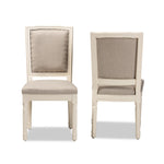 Load image into Gallery viewer, Baxton Studio Louane Traditional French Inspired Grey Fabric Upholstered And White Finished Wood 2-Piece Dining Chair Set
