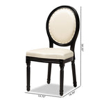 Load image into Gallery viewer, Baxton Studio Louis Traditional French Inspired Beige Faux Leather Upholstered And Black Finished Wood 2-Piece Dining Chair Set
