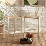 Load image into Gallery viewer, Baxton Studio Paxton Modern And Contemporary White Finished Wood 2-Piece Bar Stool Set
