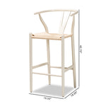 Load image into Gallery viewer, Baxton Studio Paxton Modern And Contemporary White Finished Wood 2-Piece Bar Stool Set
