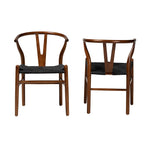 Load image into Gallery viewer, Baxton Studio Paxton Modern Walnut Brown Finished Wood 2-Piece Dining Chair Set
