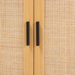 Load image into Gallery viewer, Baxton Studio Maureen Mid-Century Modern Espresso Brown Wood And Rattan 2-Door Storage Cabinet
