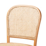 Load image into Gallery viewer, Baxton Studio Vance Mid-Century Modern Brown Woven Rattan And Wood Cane Counter Stool
