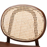 Load image into Gallery viewer, Baxton Studio Halen Mid-Century Modern Brown Woven Rattan And Walnut Brown Wood Finished 2-Piece Cane Dining Chair Set
