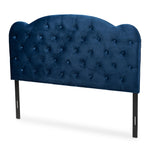 Load image into Gallery viewer, Baxton Studio Clovis Modern And Contemporary Navy Blue Velvet Fabric Upholstered King Size Headboard
