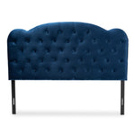 Load image into Gallery viewer, Baxton Studio Clovis Modern And Contemporary Navy Blue Velvet Fabric Upholstered King Size Headboard
