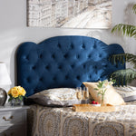 Load image into Gallery viewer, Baxton Studio Clovis Modern And Contemporary Navy Blue Velvet Fabric Upholstered King Size Headboard
