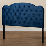 Load image into Gallery viewer, BAXTON STUDIO CLOVIS MODERN AND CONTEMPORARY NAVY BLUE VELVET FABRIC UPHOLSTERED QUEEN SIZE HEADBOARD
