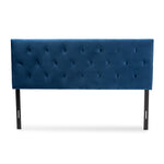 Load image into Gallery viewer, Baxton Studio Felix Modern And Contemporary Navy Blue Velvet Fabric Upholstered Full Size Headboard
