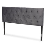 Load image into Gallery viewer, Baxton Studio Felix Modern And Contemporary Grey Velvet Fabric Upholstered King Size Headboard
