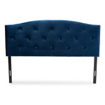 Load image into Gallery viewer, Baxton Studio Leone Modern And Contemporary Navy Blue Velvet Fabric Upholstered Queen Size Headboard
