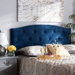 Load image into Gallery viewer, Baxton Studio Leone Modern And Contemporary Navy Blue Velvet Fabric Upholstered Full Size Headboard
