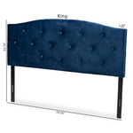 Load image into Gallery viewer, Baxton Studio Leone Modern And Contemporary Navy Blue Velvet Fabric Upholstered Queen Size Headboard
