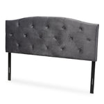 Load image into Gallery viewer, Baxton Studio Leone Modern And Contemporary Grey Velvet Fabric Upholstered Full Size Headboard
